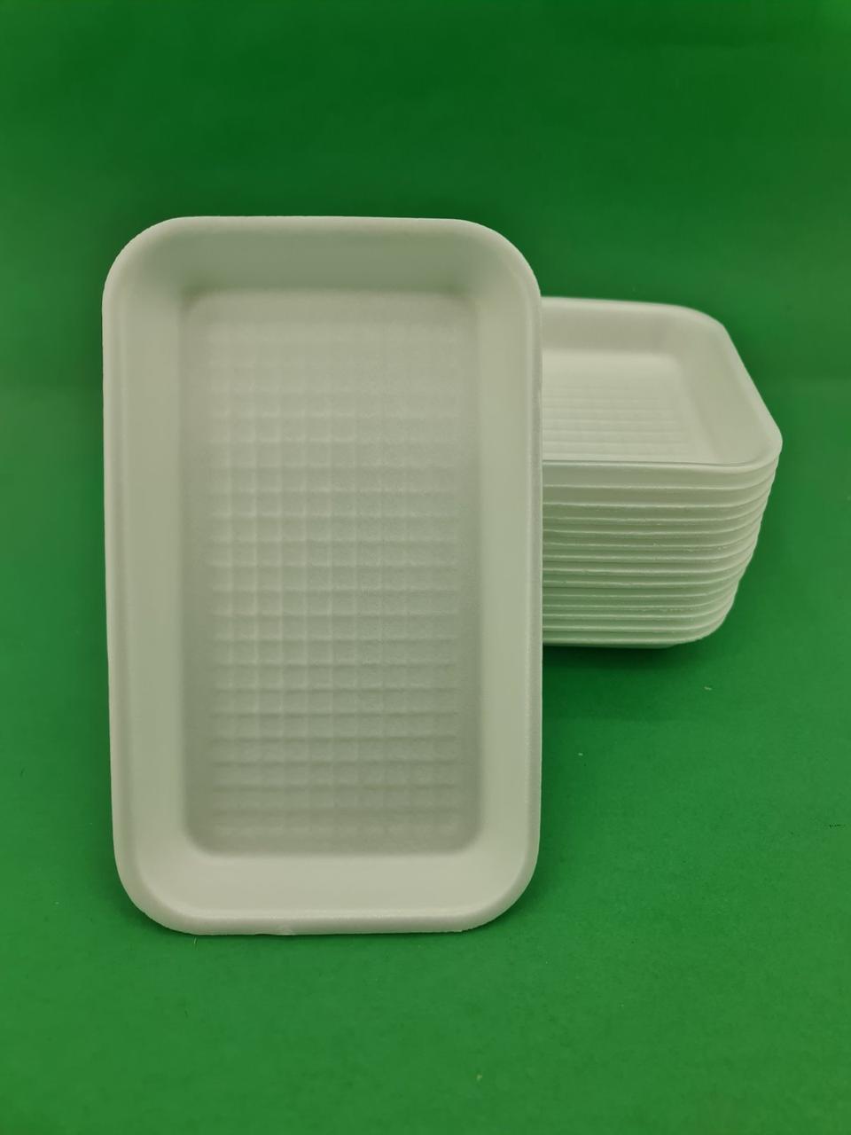 Підкладка з полістиролу для пакування харчових продуктів М3-20 біла (Упаковка 300 шт) 222*133*20
