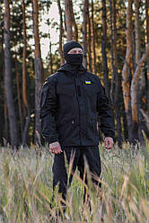Тактична куртка з капюшоном Ріп-стоп чорна