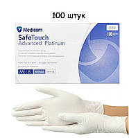 Рукавички нітрилові SafeTouch® Extend White Medicom без пудри 100 штук упаковка розмір M білий