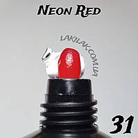 Полігель Designer №31 Neon Red (в тюбике) 30мл
