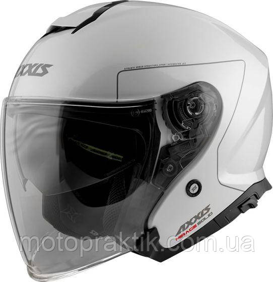 AXXIS MIRAGE SV Solid A0 Gloss White, XS Мотошолом лицевик з окулярами