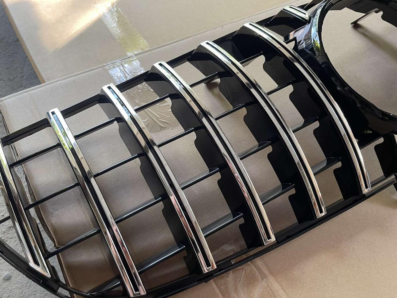 Решетка радиатора Mercedes GLE W166 стиль AMG GT Panamericana (хром ...