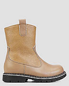 Напівчоботи дитячі для дівчаток зимові бежеві натуральна шкіра Україна Avis — розмір 28 (18 см) (модель: