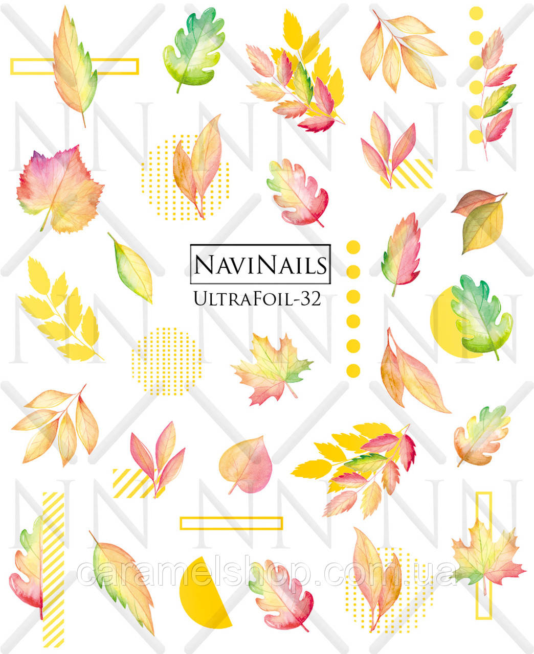 Слайдер дизайн для манікюру наклейки UltraFoil 32 золото