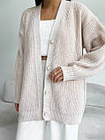 Жіночий в'язаний подовжений кардиган, фото 7