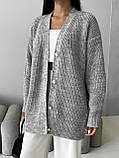 Жіночий в'язаний подовжений кардиган, фото 8