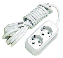 Подовжувач із/з 2 входи 5 метрів, Makel із заземленням, у розетку, переноска, електричний Makel