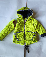 Демісезонна курточка-трансформер для дівчинки лимонна парка