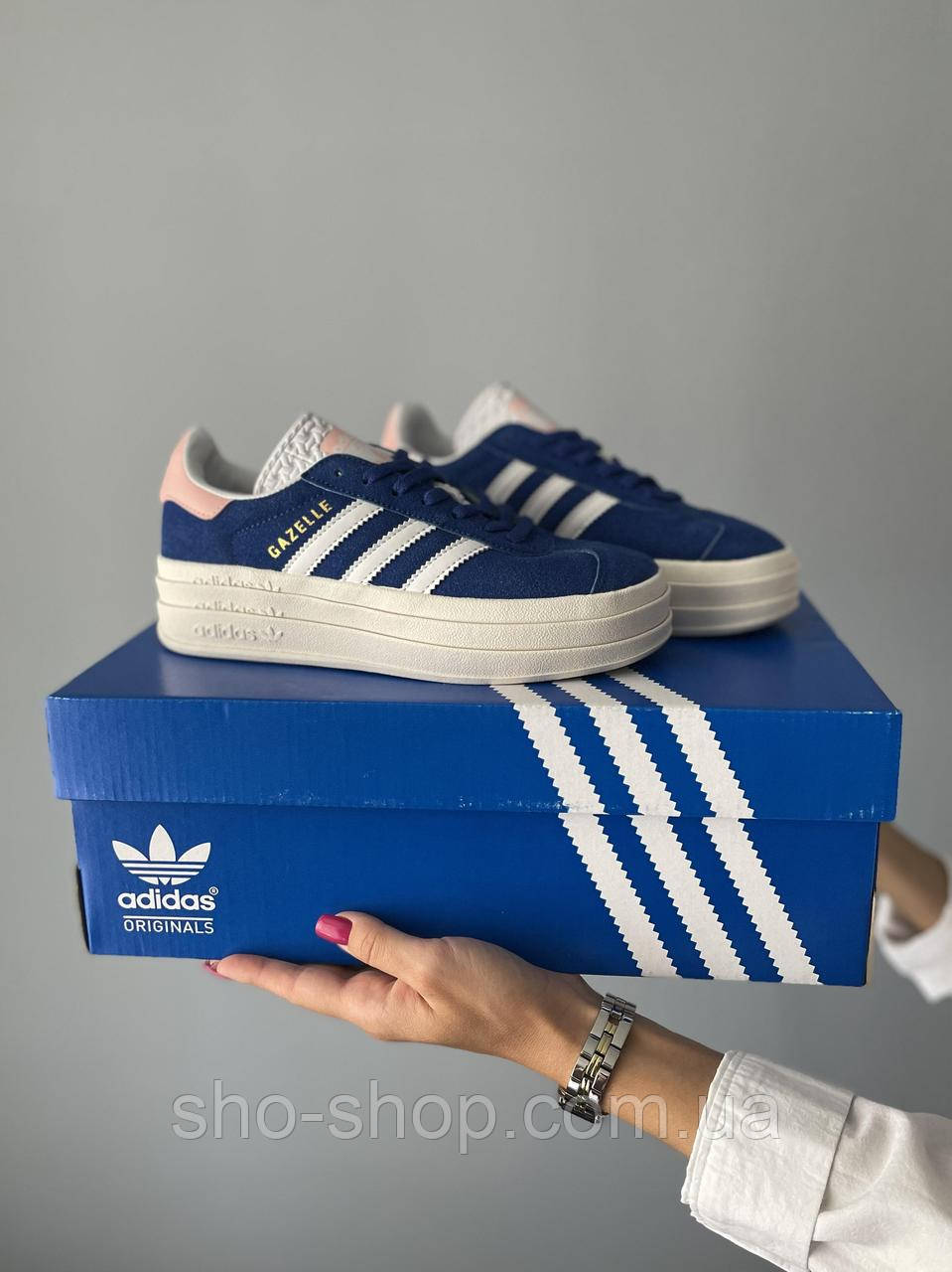 Кроссовки Adidas Gazelle Platform Blue