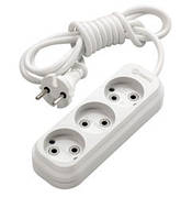 Подовжувач б/з 3 входи 5 метрів, Makel без заземлення, у розетку, переноска, електричний Makel