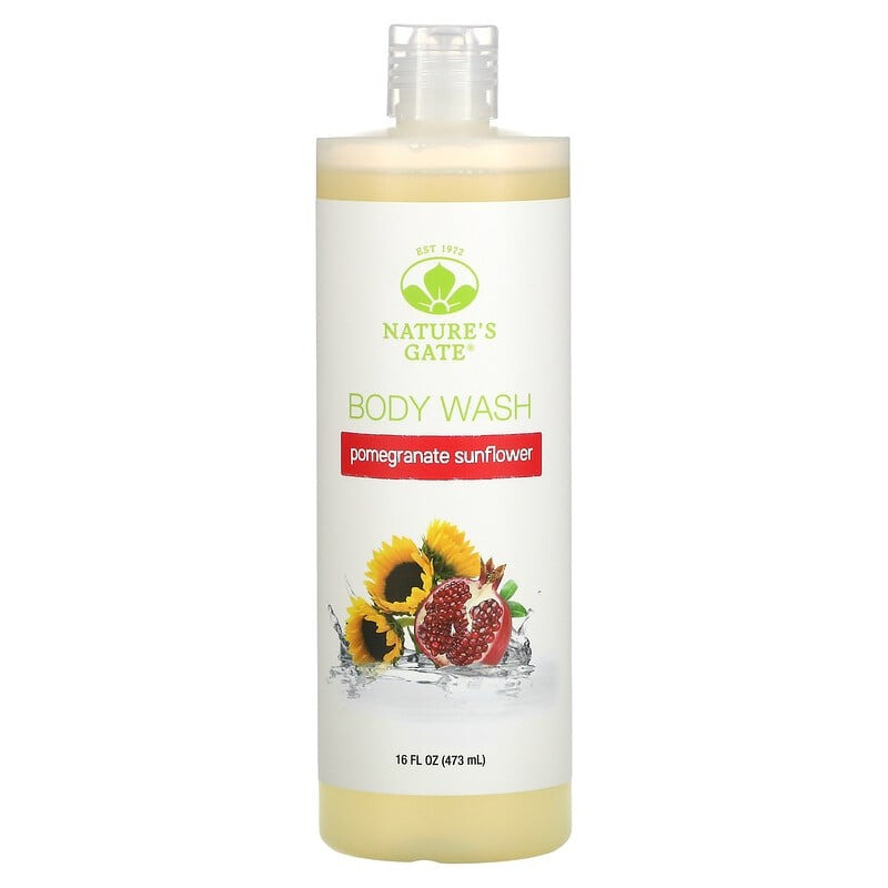 Гель для душу Nature's Gate "Body Wash" зволожувальний, з гранатом і соняшником (473 мл), фото 1