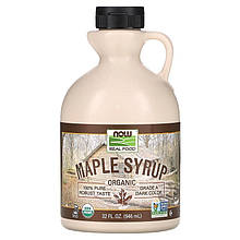 Органічний кленовий сироп NOW Foods "Organic Maple Syrup" темний колір, клас A (946 мл)