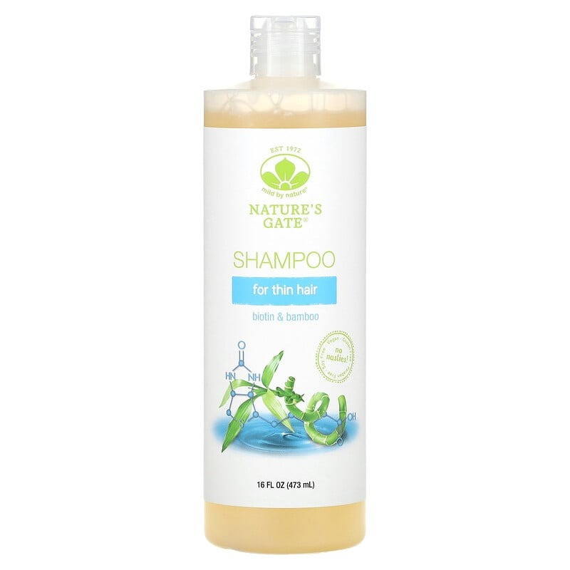 Шампунь для пошкодженого волосся Nature's Gate "Shampoo for Thin Hair" з біотином і бамбуком (473 мл)