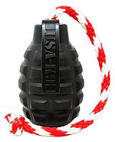 Прочная игрушка для лакомств с канатом USA-K9 - Grenade, black M