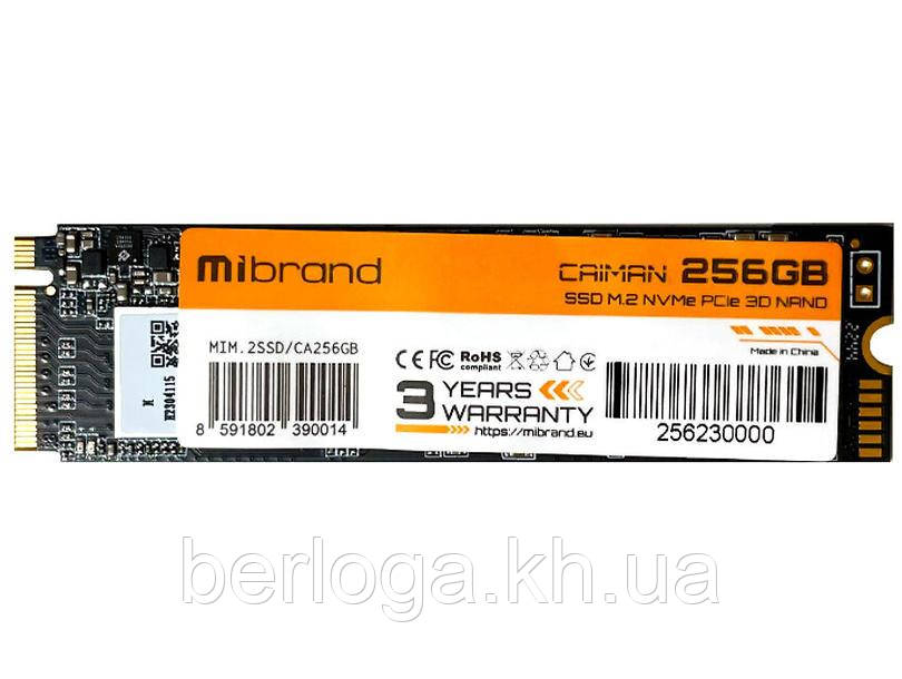SSD накопичувач Mibrand Caiman M2 256Gb PCI Express 3.0 x4 (MIM.2SSD/CA256GB)