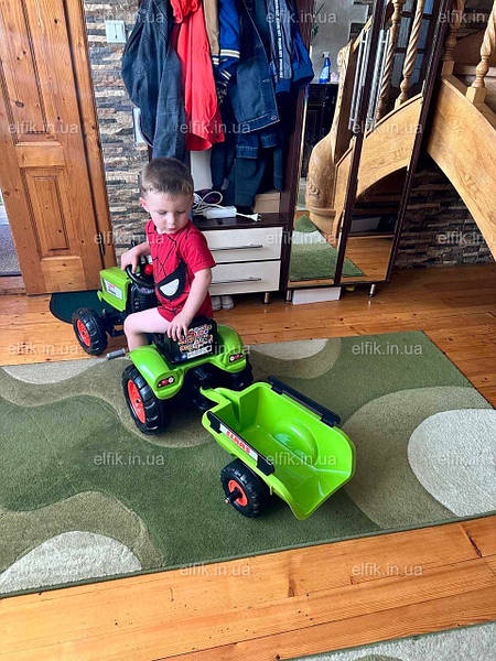 Falk baby claas tractor with cheap trailer