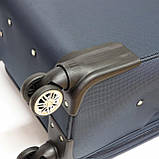 Тканинна валіза на 4-х колесах середнього розміру Worldline синя, фото 4
