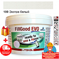 Затирка фуга для швов плитки полиуретановая готовая к применению Litokol FillGood® EVO 100 (Экстра белый) 5кг