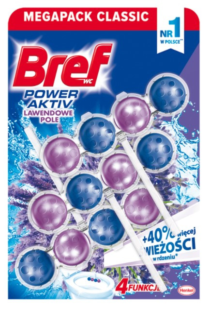Туалетні блоки для туалету Bref WC power active lavider 3X50 gr. Угорщина 9000100956192