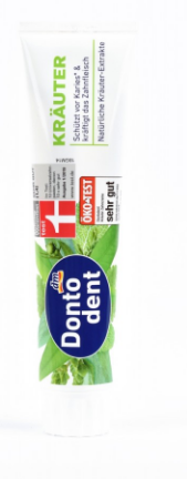 Зубна паста Dontodent Krauter 125ml. зелена 4058172936807