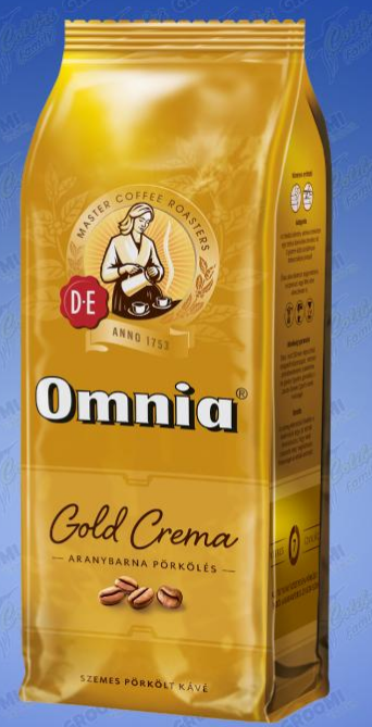 Кава в зернах оригінальної обсмажування Omnia Gold Crema 1кг Купаж арабіки та робусти Угорщина 5997100091531