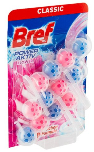 Туалетні блоки для унітазу Bref WC power active flower 3X50 gr.Венгрія 9000100989008