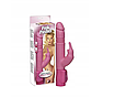 Багатофункціональний вібратор RED CORNER рожевий pusher vibratory rabbit, фото 5