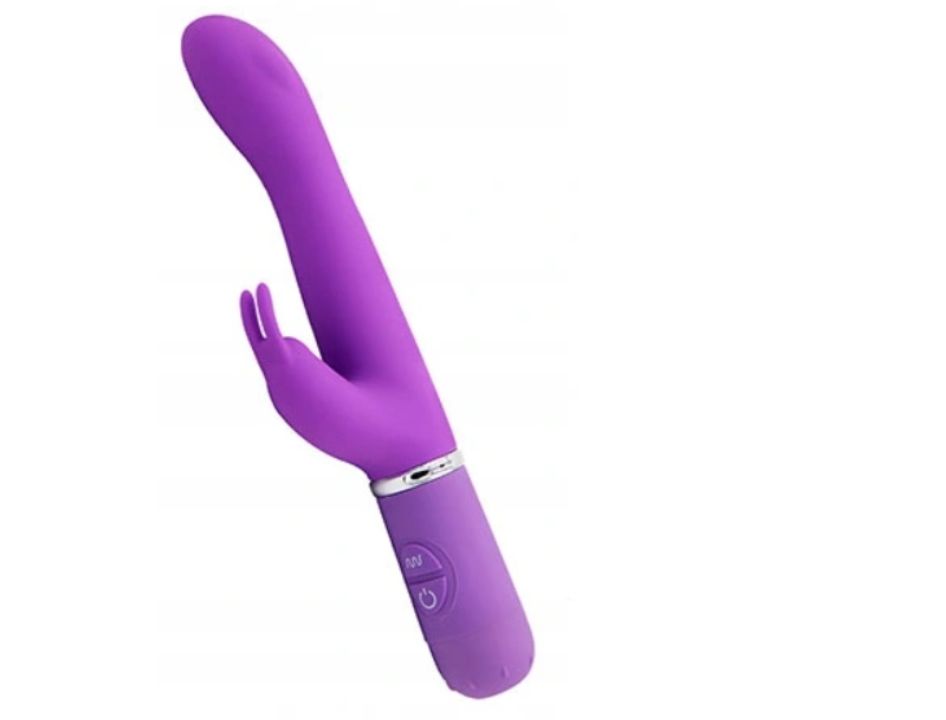 Багатофункціональний вібратор Lencent фіолетовий SILENT BUNNY VIBRATOR медичний силікон