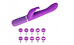 Багатофункціональний вібратор Lencent фіолетовий SILENT BUNNY VIBRATOR медичний силікон, фото 5