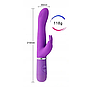 Багатофункціональний вібратор Lencent фіолетовий SILENT BUNNY VIBRATOR медичний силікон, фото 8