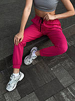 Спортивные штаны женские осенние весенние летние Lina розовые | Брюки двунитка весна осень