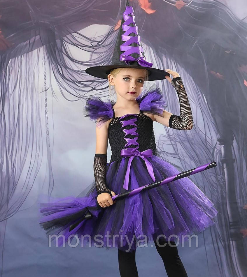 Дитячий костюм Відьмочка Хелловін, ( зріст 125-140 см). ABC Halloween, фото 1