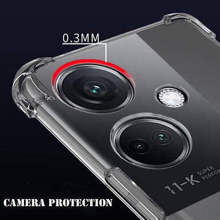 Чохол WXD силіконовий протиударний на OPPO K11 / прозорий, фото 3