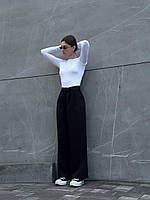 Брюки палаццо женские осенние весенние летние Marseill черные | Костюмные штаны женские прямого кроя