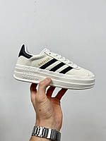 Женские кроссовки Adidas Gazelle Bold White Black