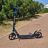 Дитячий самокат Scale Sports SS-25 Disc Чорно-синій (Резинова платформа), фото 9