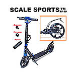Дитячий самокат Scale Sports SS-25 Disc Чорно-синій (Резинова платформа), фото 10