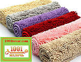Одинарний килимок із мікрофібри "Макарони" або "Дреди" у ванну та туалет, 90х60 см., бордовий, фото 9