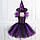 Світний, Дитячий костюм Відьмочка Хелловін, ( зріст 115-125 см.)  ABC Halloween, фото 4