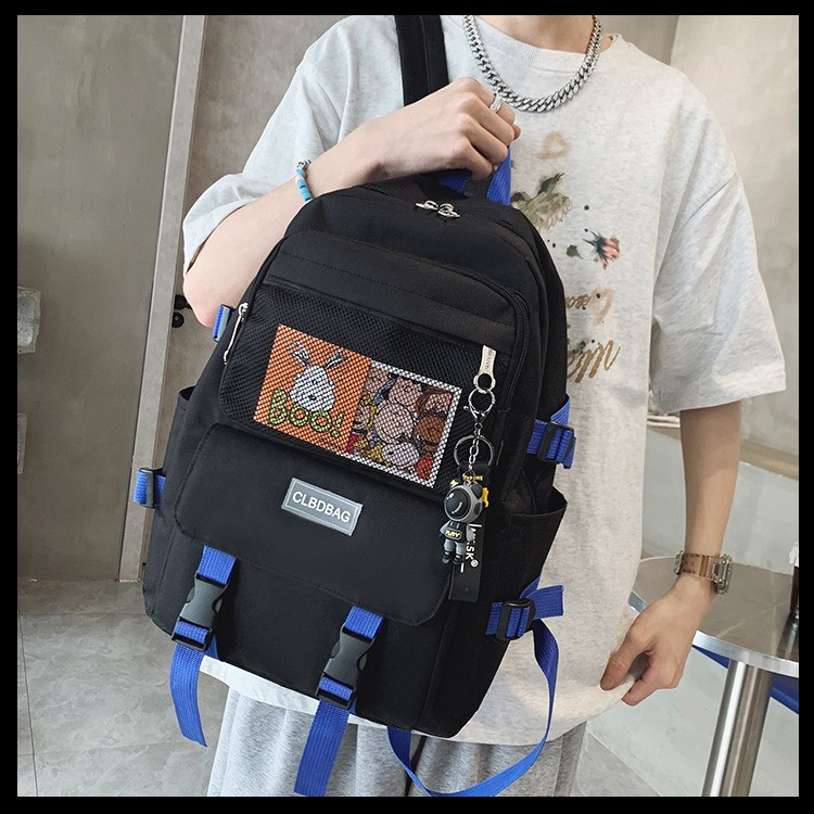 Ранец рюкзак портфель школьный для девочки подростков подростковый 4в1 4 в 1 рюкзак+сумка+пенал набор черный - фото 4 - id-p1896725908