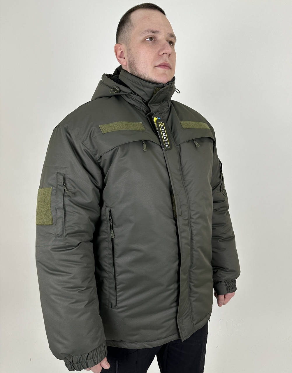 Куртка зимова тактична з липучками під шеврони Ultimatum Ranger Олива, розміри 44 46 48 50 52 54 56 58
