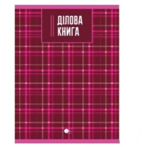 Ділова книга А4 96 арк Scottish plaid-1 обкладинка-тверда клітинка Рожева ТМ АртПринт (1)