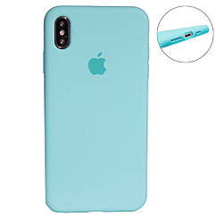 Original Silicone Case Full Size — iPhone Xs MAX — Turquoise (44)