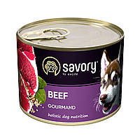 Влажный корм Savory для взрослых собак всех пород, с говядиной, 200 г (163425)