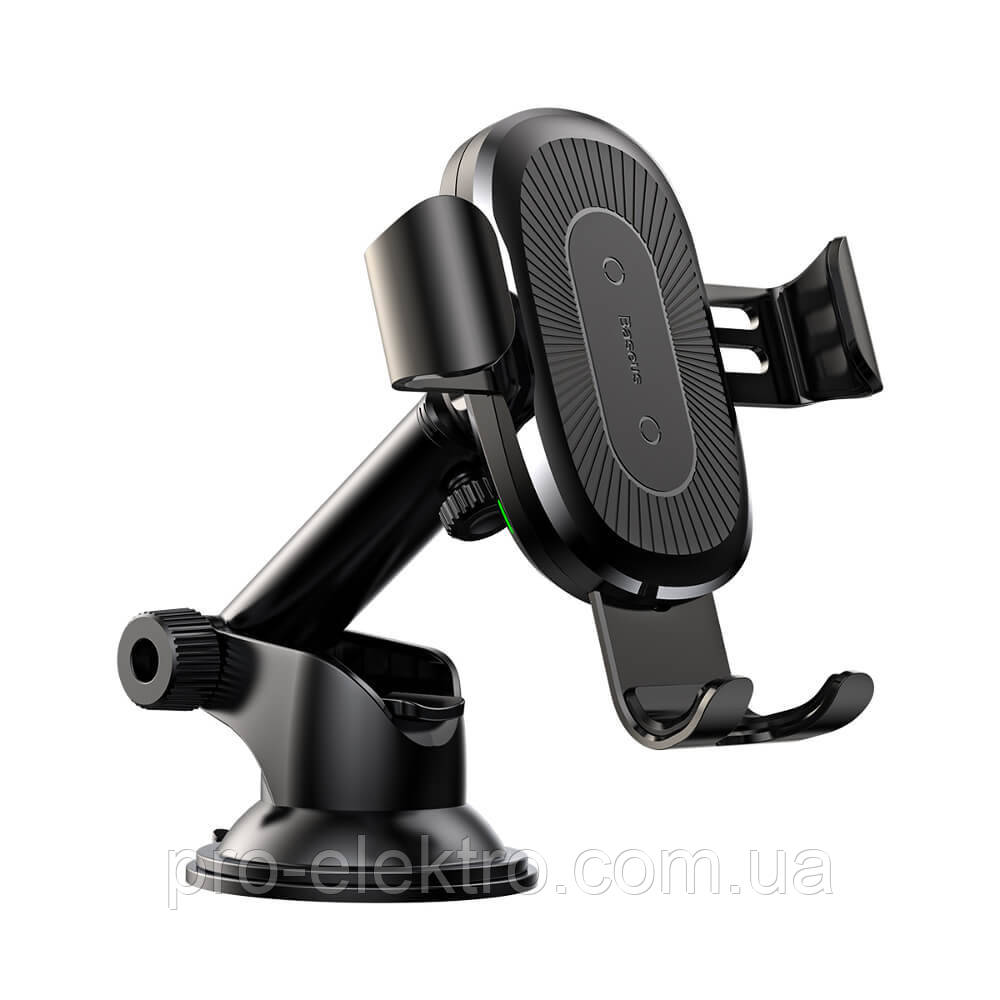 Автодержатель — Baseus (WXYL-A01) Wireless Charger Gravity (Osculum Type) Gravity Car Mount Black — WXYL-A01, фото 1
