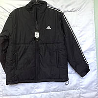Женская утепленная демисезонная куртка Adidas. черн/серебро, L