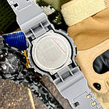Тактичний багатофункціональний годинник Patriot 005 Тризуб срібло Camo Grey + Коробка., фото 7