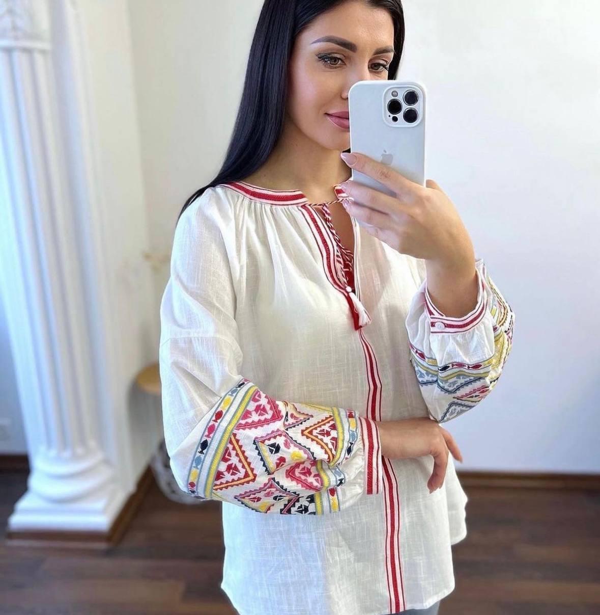 Женская Вышиванка С Геометрическим Узором (ID#1838928289), Цена.