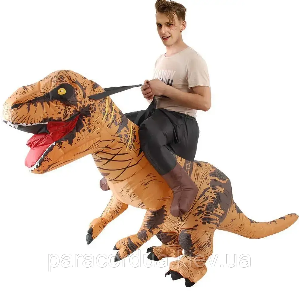 Надувний костюм Тираннозравра, T-Rex косплей, костюм динозавра T-Rex. Тиранозавр надувний, Вершник