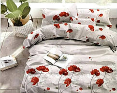 Постільна білизна Євро Бязь 100% бавовна Маки